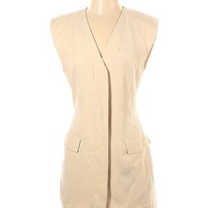 Zara Cream Sleeveless Long Backless Vest - Size Small